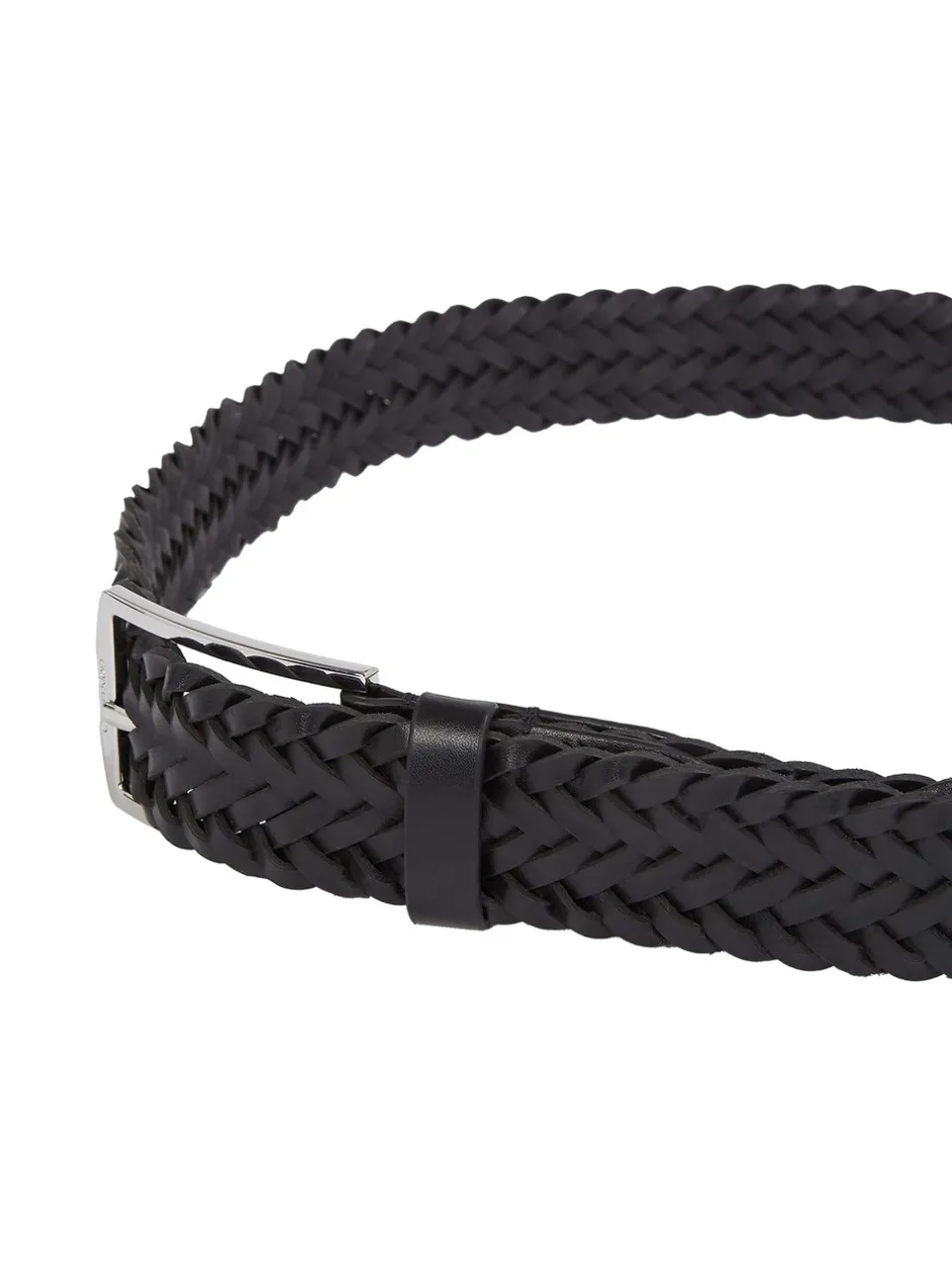 Calvin Klein Casuaæ Braided Leather Bælte, , 85 cm* Bælter