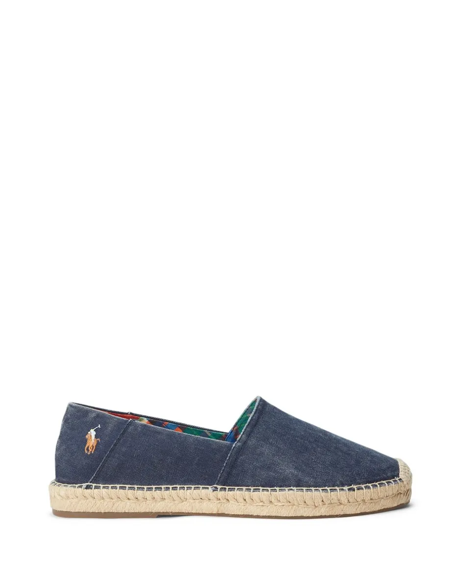Ralph Lauren Cevia Washed Canvas Espadrille Sko, , 41* Sko