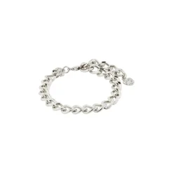 New Pilgrim Charm Panzer Armbånd, , 19,5 cm Silver Plated