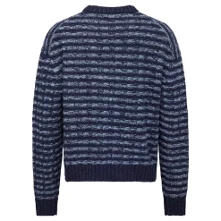 Outlet FOREVERLAST Checkers Striktrøje, , S Dress Blues
