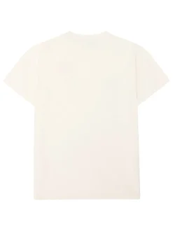 Hot Knowledge Cotton Apparel Chest Embroidery T-shirt, , L Egret