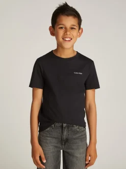 Calvin Klein Chest Logo T-shirt, , 140 cm CK Black