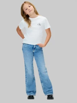 Hot Calvin Klein Chest Monologo T-shirt, , 152 cm Bright White