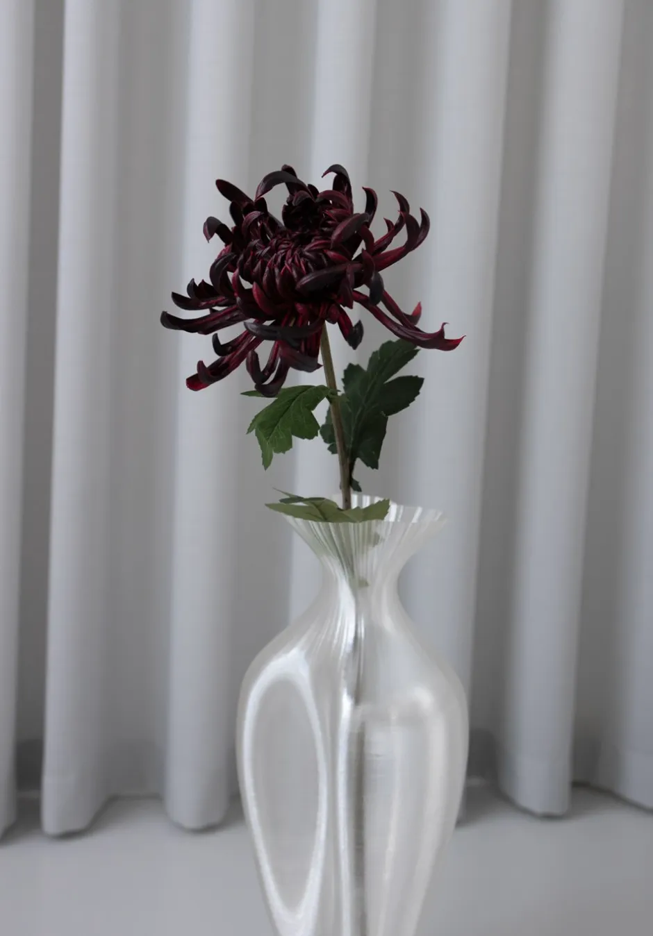 Bloom Objects Chrysanthemum Kunstig Blomst, Bordeaux