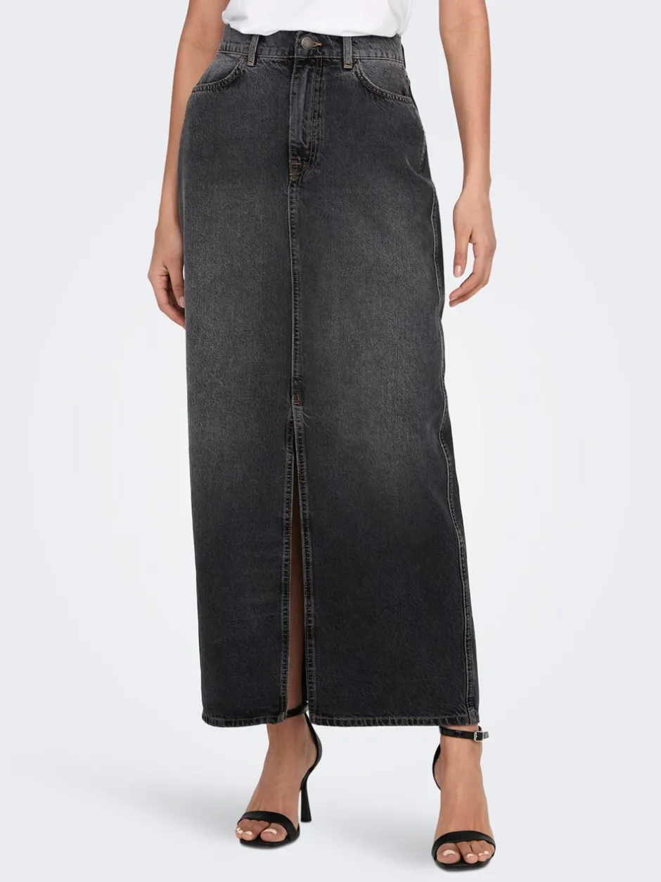 Hot ONLY Cilla Nederdel, , S Washed Denim
