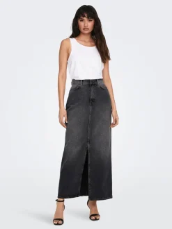 Hot ONLY Cilla Nederdel, , S Washed Denim