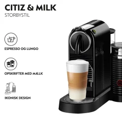 Nespresso Citiz & Milk D123 Kaffemaskine,* Køkken|Køkkenmaskiner