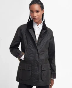 Clearance Barbour Classic Beadnell Wax Jakke, , 38 Olive