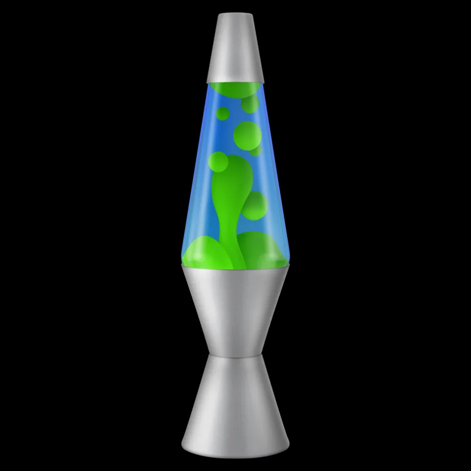 Hot Funhouse Games Classic Lava Lampe, Green/Blue