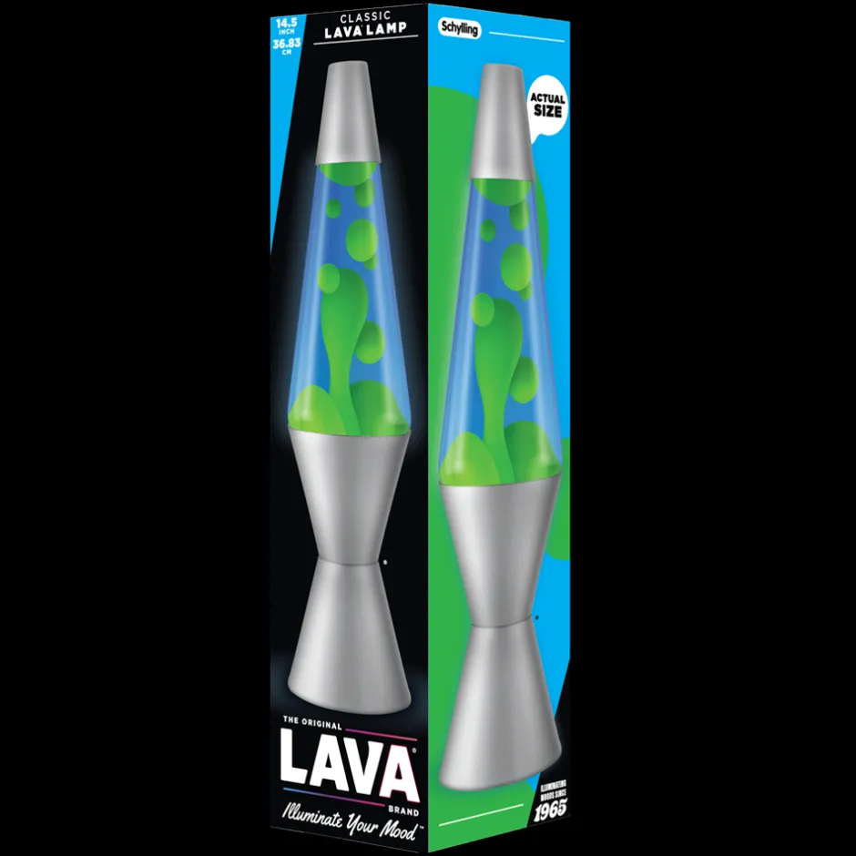 Hot Funhouse Games Classic Lava Lampe, Green/Blue