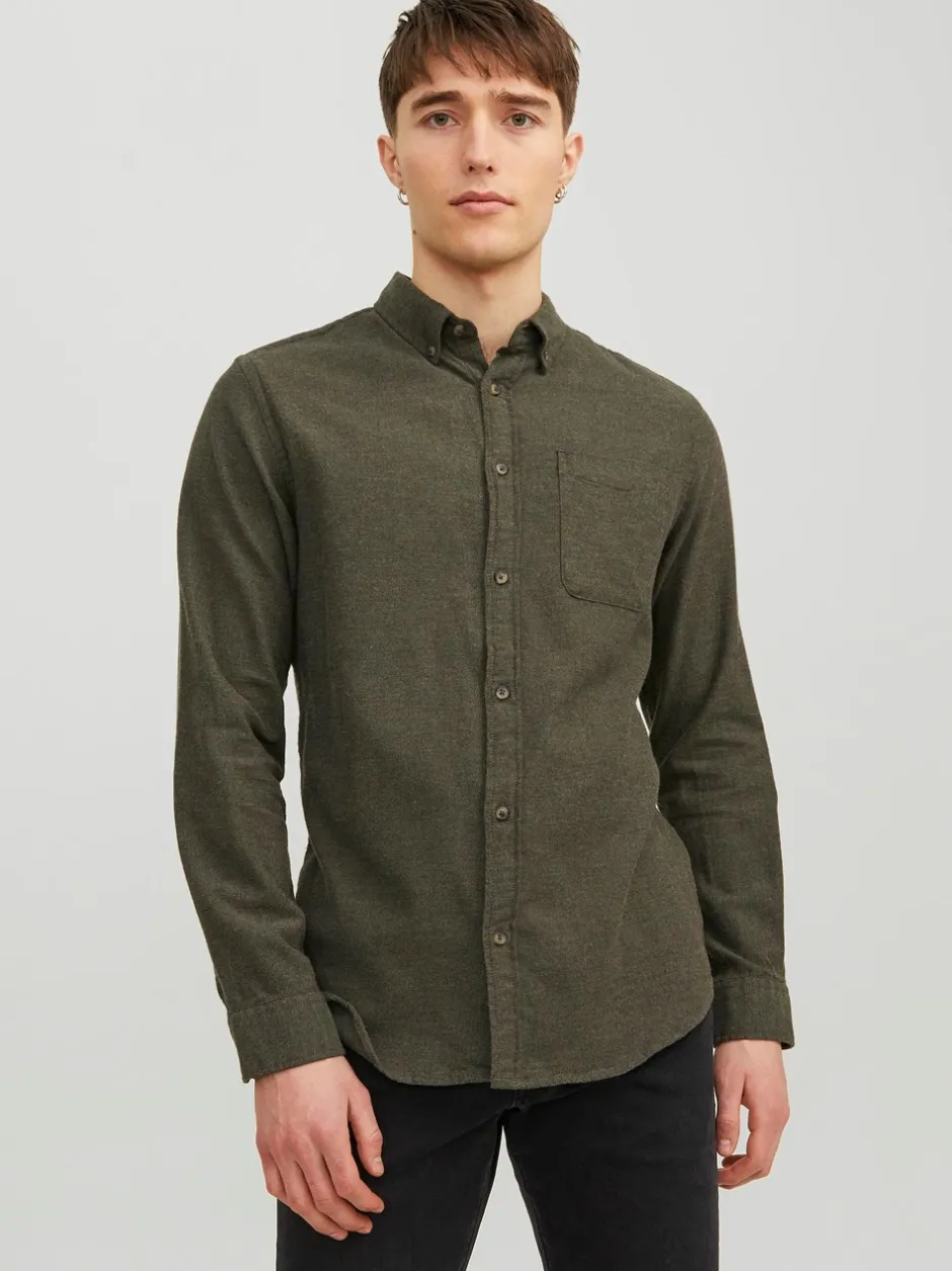 New Jack&Jones Classic Melange Skjorte, , S Rosin