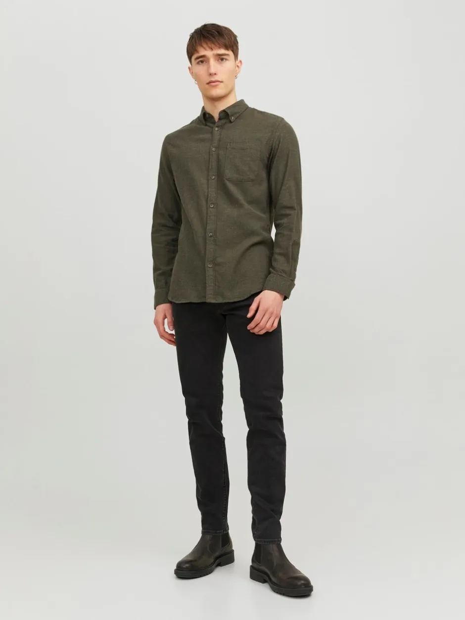 New Jack&Jones Classic Melange Skjorte, , S Rosin