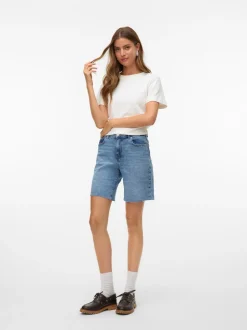 Discount Vero Moda Cleo Denimshorts, , M Light Blue Denim