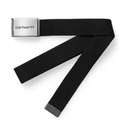 Discount Carhartt WIP Clip Chrome Bælte, Sort
