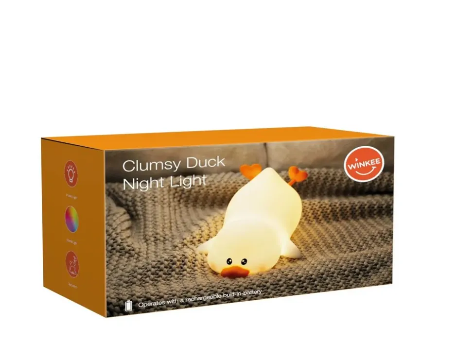 Winkee Clumsy Duck Night Light Bordlampe,*Børn Belysning|Bordlamper