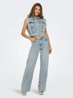 Discount ONLY Cobian Jeans, , W26/L32 Light Blue Denim