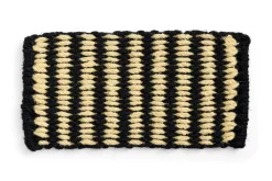 HAY Coco Stripe Wide Dørmåtte, Black/White