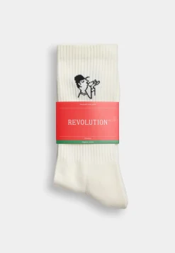 Revolution COF Jaquard Crew Strømper, , One Size* Strømper