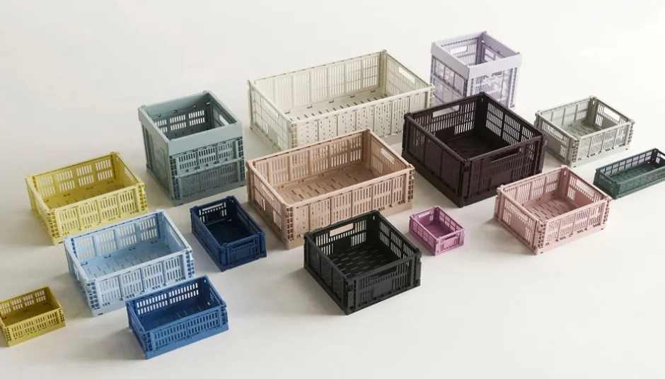 Sale HAY Colour Crate Cube Kasse, Sage Green