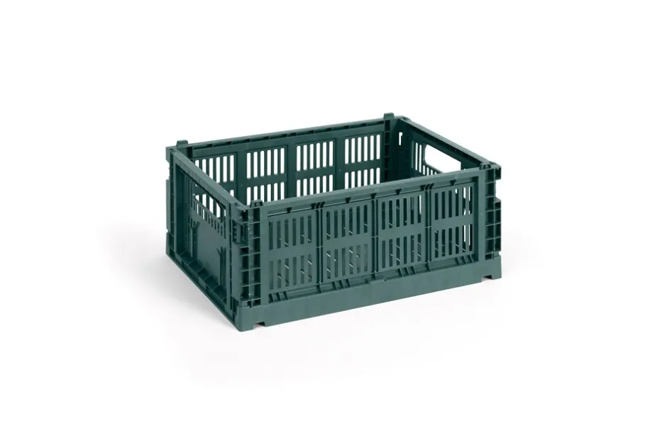New HAY Colour Crate Medium Kasse, Dark Green