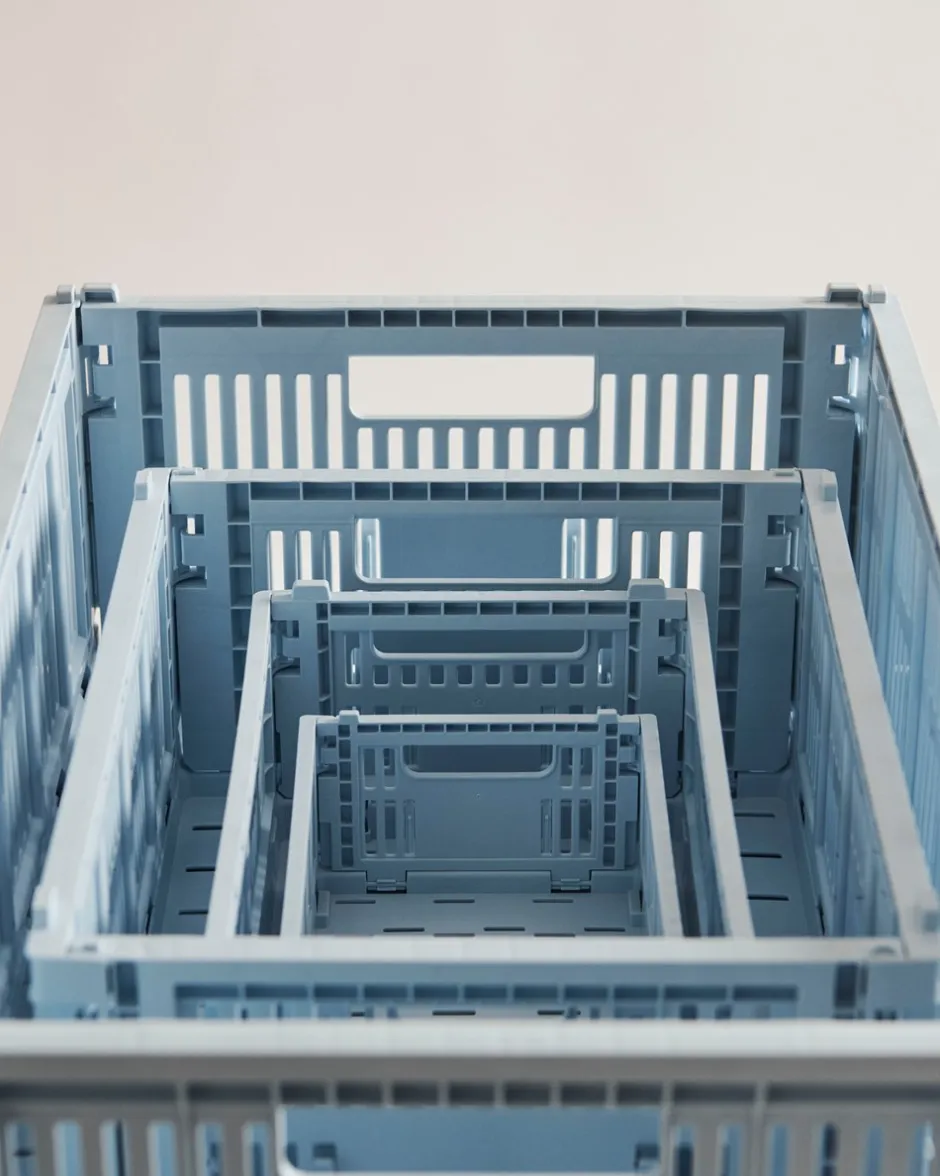 Outlet HAY Colour Crate Medium Kasse, Soft Blue