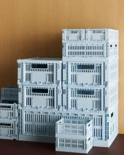 Outlet HAY Colour Crate Medium Kasse, Soft Blue