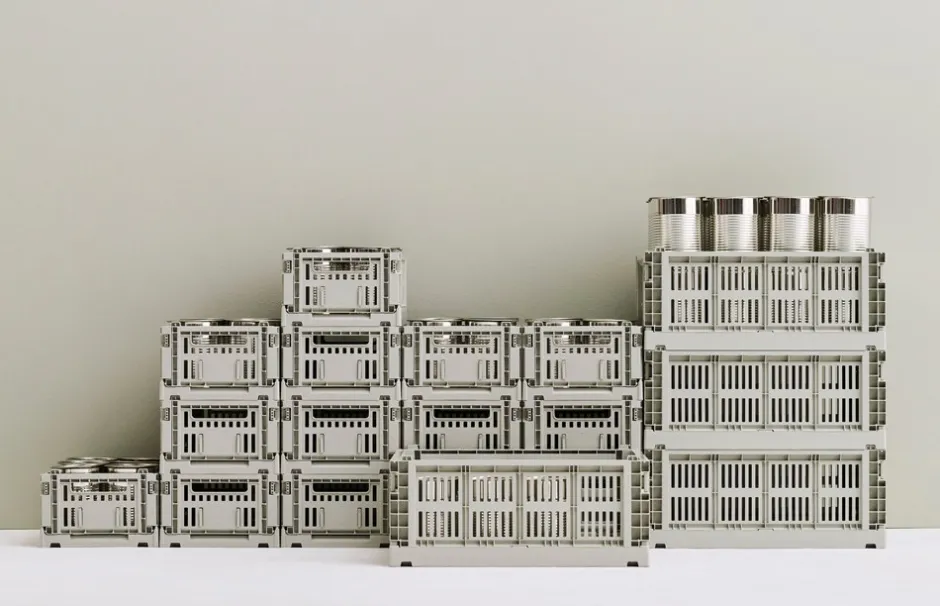 Sale HAY Colour Crate Medium Kasse, Grey