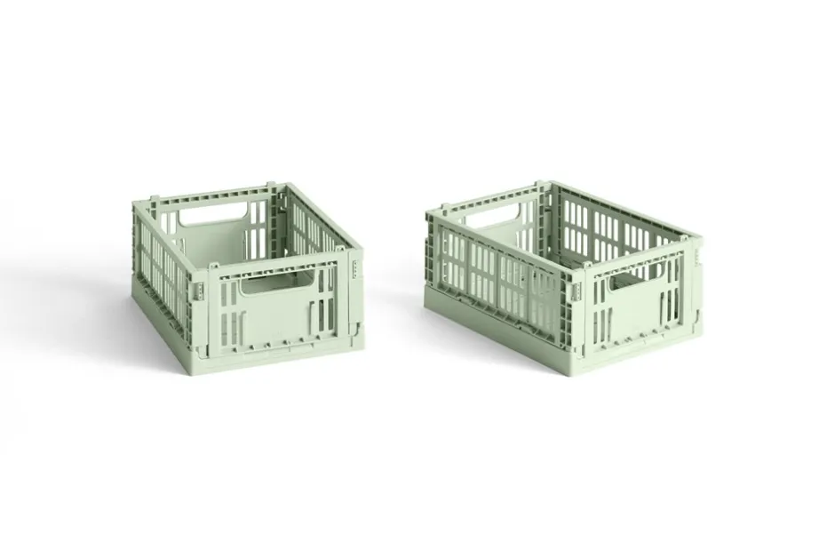 Sale HAY Colour Crate Mini 2-pak Kasse, Mint