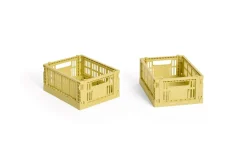 New HAY Colour Crate Mini 2-pak Kasse, Dusty Yellow
