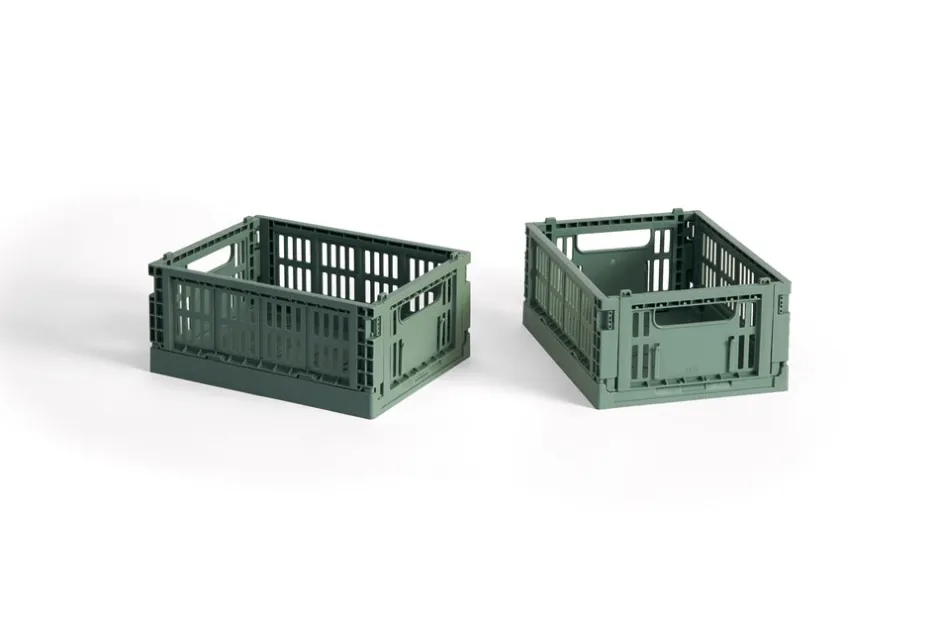 HAY Colour Crate Mini 2-pak Kasse, Sage Green