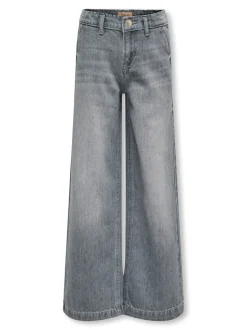 KIDS ONLY Comet Wide Leg Jeans, , 134 cm Medium Grey Denim