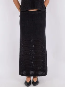 Neo Noir Como Crochet Knit Nederdel, , 34*Dame Nederdele