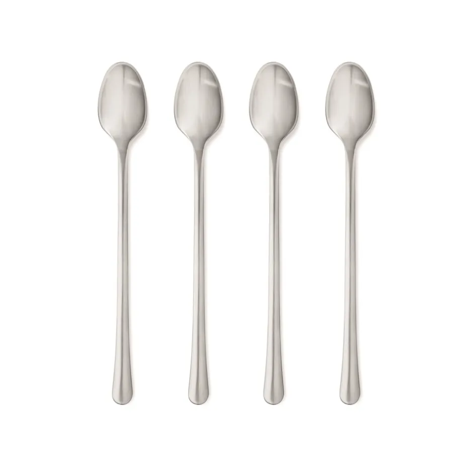 New Georg Jensen Copenhagen Cafe Latte Teske, Mat Stål, 4 Dele