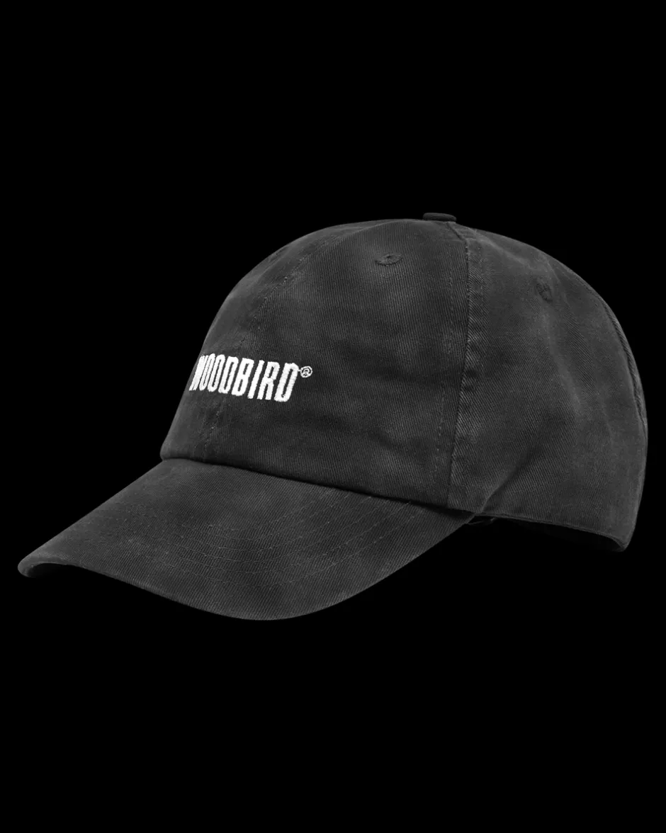Outlet Woodbird Core Twill Kasket, , One size Washed Black