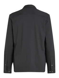New Calvin Klein Cotton Blend Overshirt, , S Ck Black