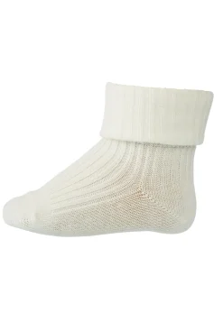 Outlet MP Denmark Cotton Rib Baby Strømper, , 25-28 Snow White