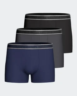 Clearance Impetus Cotton Stretch 3-pak Boxershorts, , XL Blue/Dark Grey/Black