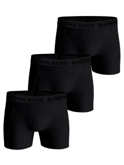 Discount Björn Borg Cotton Stretch 3-pak Boxershorts, , M Black