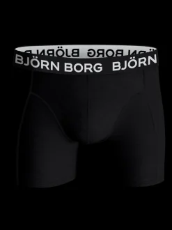 Outlet Björn Borg Cotton Stretch 3-pak Boxershorts, , M Sort/Print/Blå