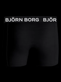 Outlet Björn Borg Cotton Stretch 3-pak Boxershorts, , M Sort/Print/Blå