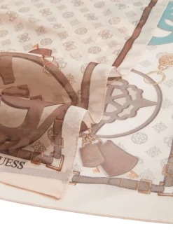 Online Guess Cresidia Halstørklæde, Off White