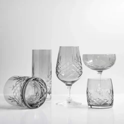 Frederik Bagger Crispy Aqua 2-pak Glas, , 23 cl Dark Grey