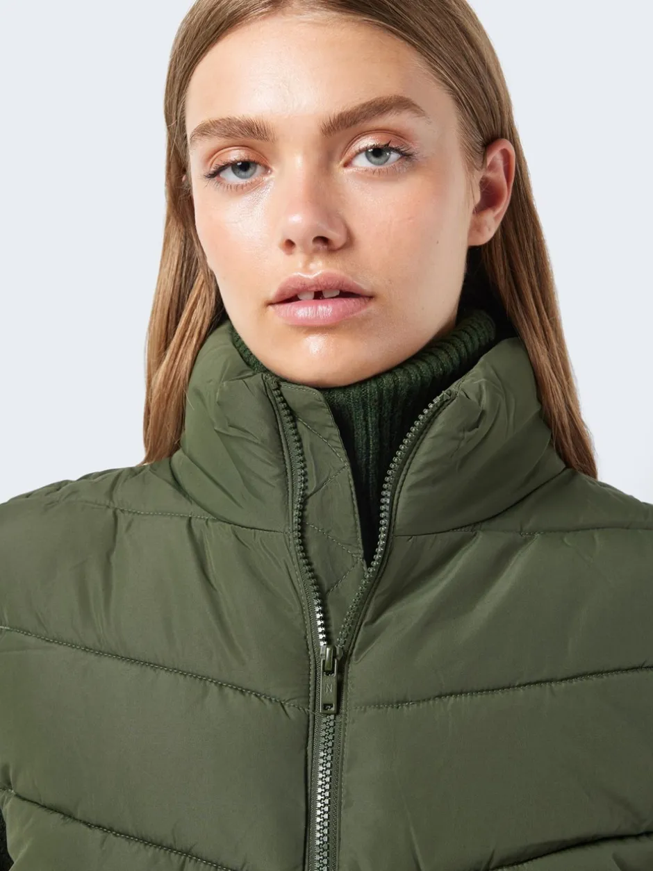 Discount Noisy May Dalcon Vest, , S Kombu Green