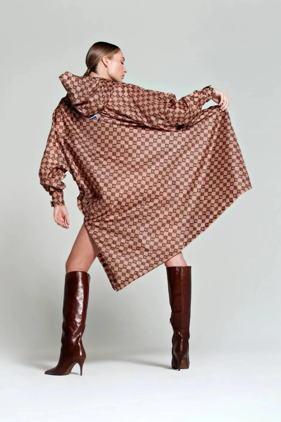 Online Rainkiss Regnponcho, Damier