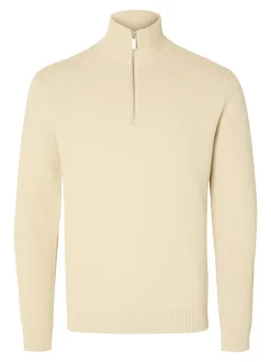 Selected Homme Dane Structure Half Zip Striktrøje, , L* Strik