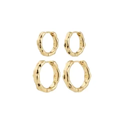 Pilgrim Darby 2-pak Øreringe, Gold Plated