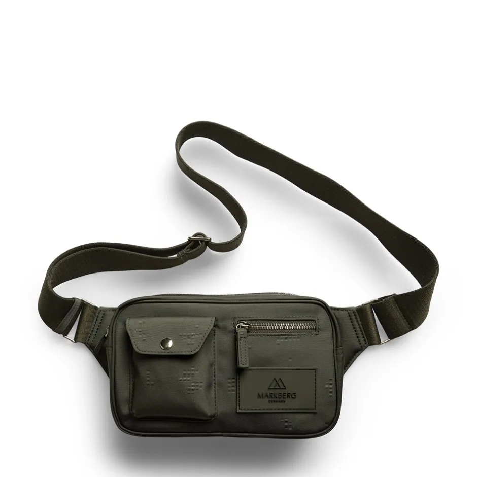 Outlet Markberg Darla Bæltetaske, Dark Olive/Gold