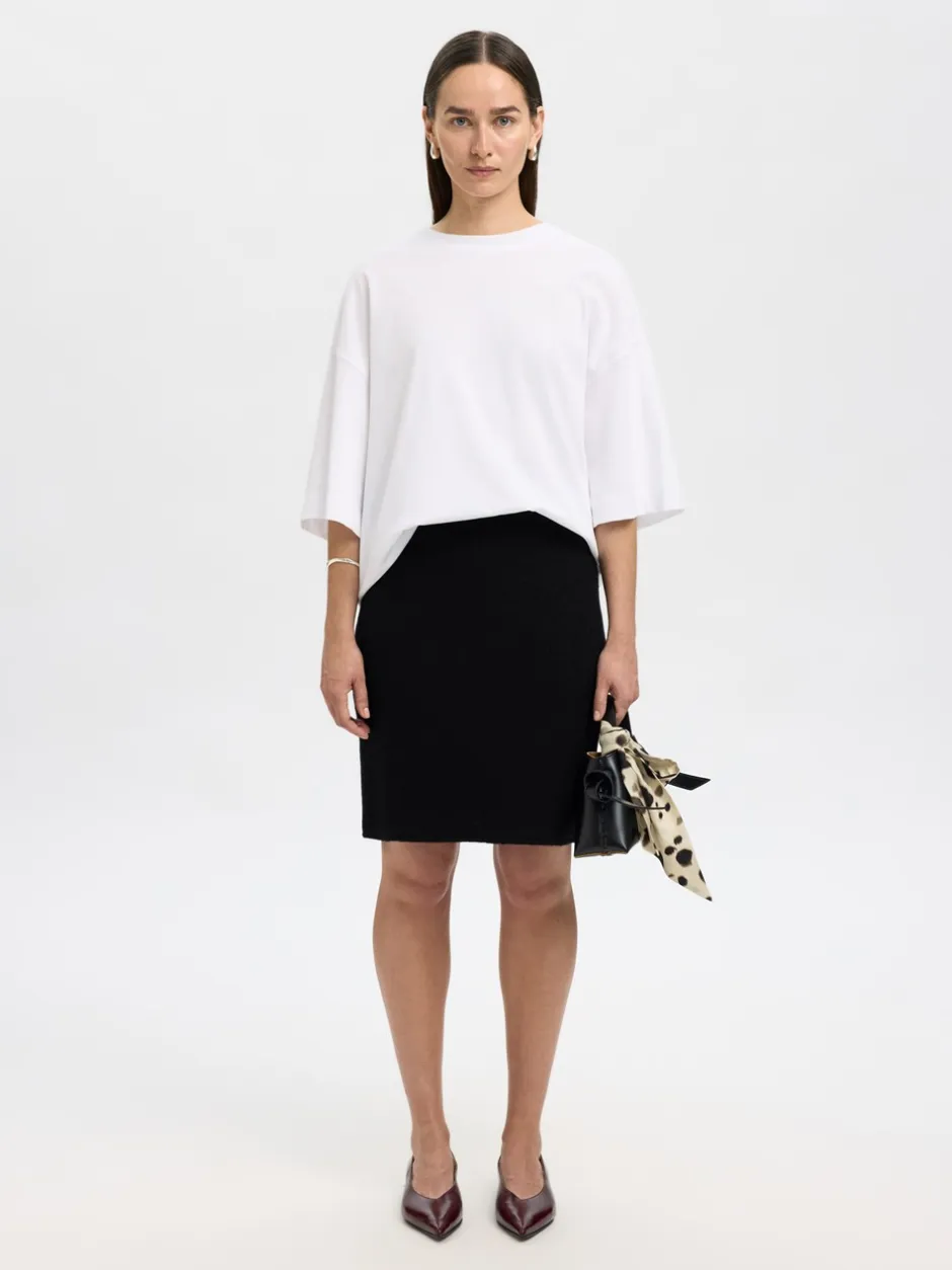 Discount Selected Women Darla Striknederdel, , L Black