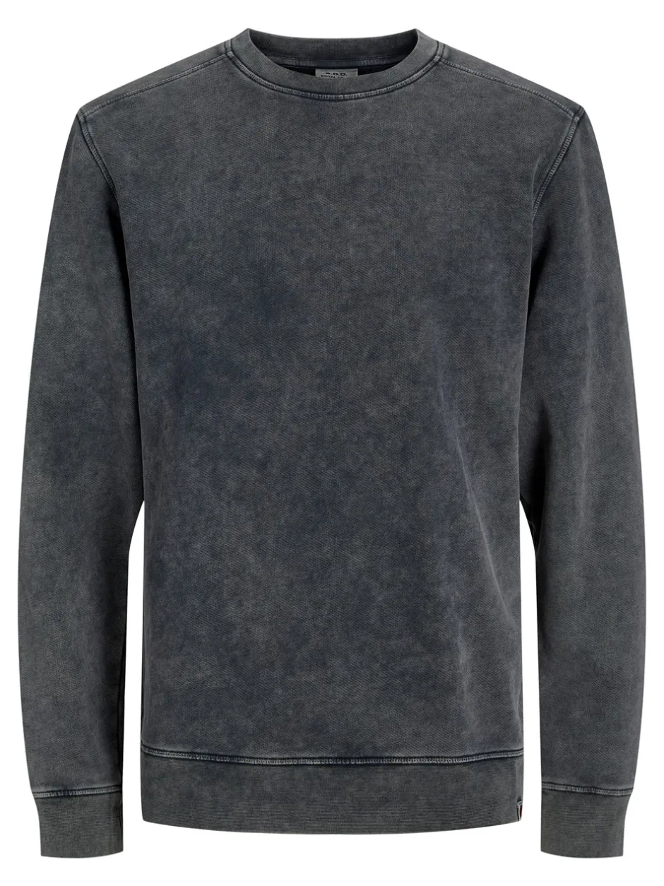 Clearance R.D.D. Royal Denim Division Dawson Overdye Crew Neck Sweatshirt, , XXL Black