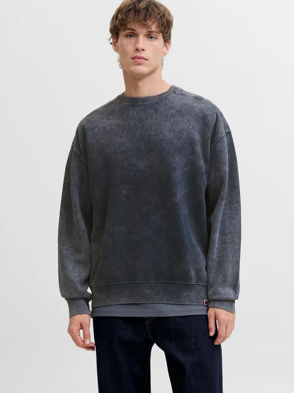 Clearance R.D.D. Royal Denim Division Dawson Overdye Crew Neck Sweatshirt, , XXL Black